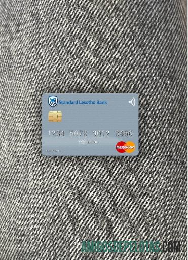 Lesotho Standard Lesotho Bank Mastercard Photolook Frente amostra